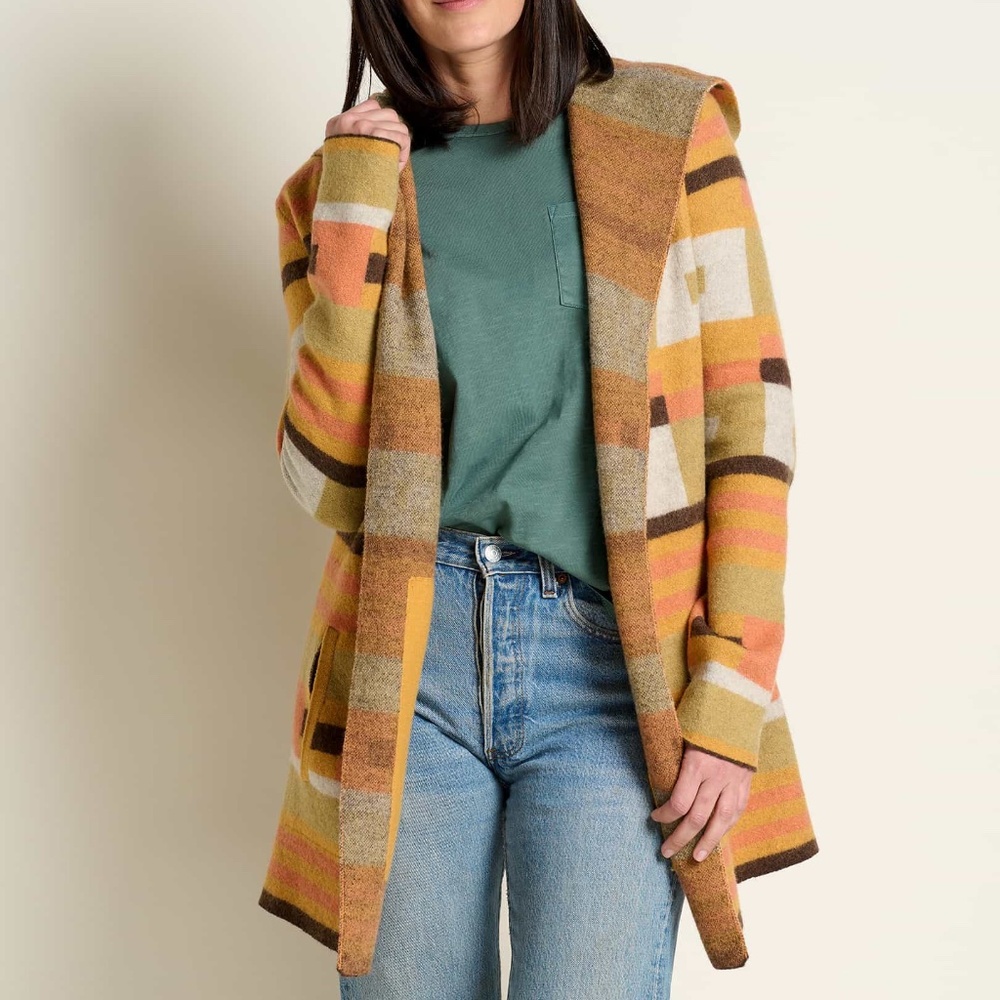 Toad&Co Merino Heartfelt Hoodie Papaya XS